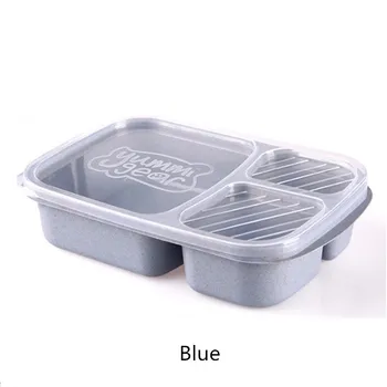 Ekologinio Draugiškas 3 Tinklelis Maisto Produktų Laikymo Dėžutė Pietūs Dėžės Su Dangčiu, Vaisių, Duonos Saugojimo Bylos Aikštę Plastikinį Konteinerį Virtuvės Organizatorius