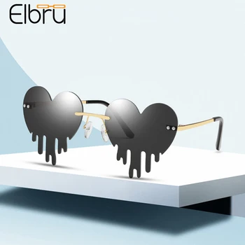 Elbru Ašaros Meilės Formos Akiniai nuo saulės Mados Retro Asmenybė Metallic Taškus Nereguliarus Stoglangis Spalvinga Unisex Akiniai