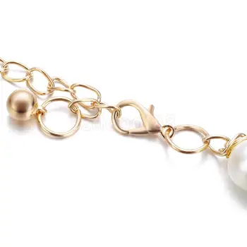 Elegantiškas Moterų Perlų Papuošalai Metalo Pilvo, Juosmens, Grandinės Diržo Aukso Suknelė Dekoras