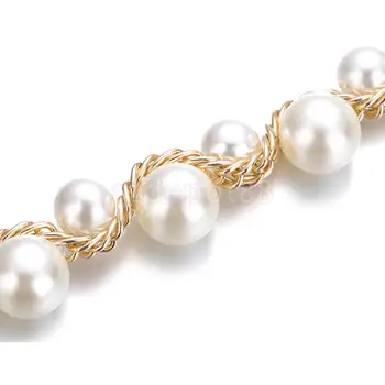Elegantiškas Moterų Perlų Papuošalai Metalo Pilvo, Juosmens, Grandinės Diržo Aukso Suknelė Dekoras