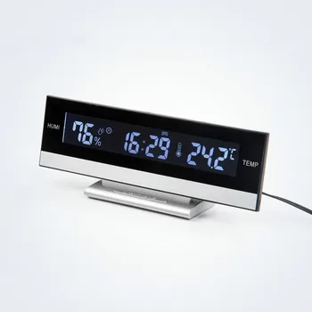 Elektroninių Baterija su Atidėjimo Funkcija Stalas Temperatūra Drėgnumas Laikrodis LCD Didelis, Didelis Ekranas, LED Ekranas, Elektroninis Laikrodis-Žadintuvas