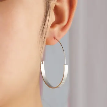 Europos ir Amerikos stiliaus mados pusę ratu geometrija auskarai su lydinys paprasta laukinių naują stilių moterų didmeninė auskarai