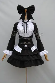 Fairy Tail Erza Scarlet juoda tarnaitė lolita Cosplay Kostiumų cutome-pagaminti nemokamas pristatymas