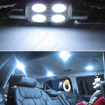 FEELDO 50Pcs Balta Auto 31mm 36mm 39mm 41mm 5050 4SMD Girlianda Dome LED Lemputės Skaitymo Šviesos #J-1181
