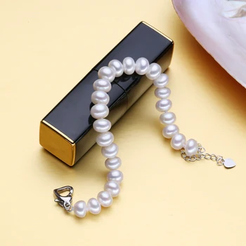 FENASY apyrankę pakabukai apyrankės gėlavandenių 8-9mm natura perlų apyrankės moterims pearl apyrankės moterims,Perlų papuošalai