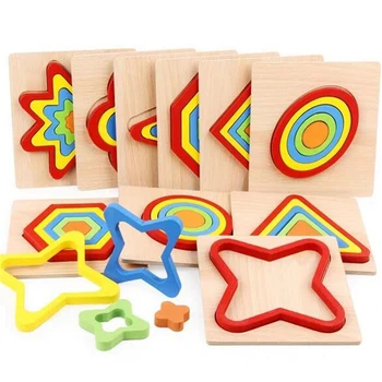 Formos Pažinimo Valdyba Vaikų Dėlionės, Mediniai Žaislai Vaikams Švietimo Žaislas Kūdikiui Montessori Mokymo Rungtynės Plytų Žaislai