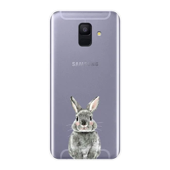 Galinis Dangtelis Skirtas Samsung Galaxy A3 A5 2016 2017 A6 A7 A8 2018 Kawaii Triušis Minkštas Silikoninis Telefono Dėklas Samsung A6 A8 Plius 2018