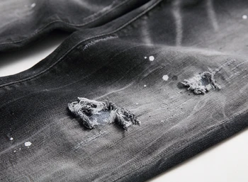 Garsaus prekės ženklo Europos dsq DVIRATININKAS DŽINSAI Vyrų slim džinsai, kelnės vyrai džinsinio audinio kelnės su užtrauktuku juodoji skylė Pieštuku Kelnės, džinsai vyrams