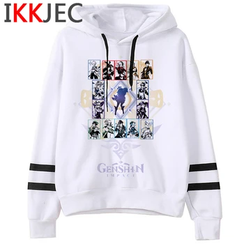 Genshin poveikio hoodies vyrų harajuku plius dydis hip-hop vyrų drabužiai puloveris grafinis