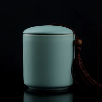 [GRANDNESS] Jingdezhen Ruyao Kinų Keramikos ir Porceliano Arbatos Laikymo Cheset Jar Sandarinimo TiKuanYin Puer Juodoji Arbata Caddy