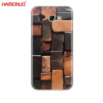 HAMEINUO tekstūros medienos Stiliaus mobilusis telefonas case cover for Samsung Galaxy A3 orlaivį a310 A5 A510 A7 A8 A9 2016 2017 2018