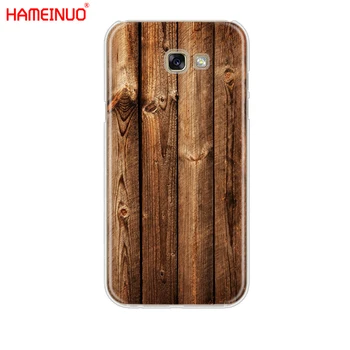 HAMEINUO tekstūros medienos Stiliaus mobilusis telefonas case cover for Samsung Galaxy A3 orlaivį a310 A5 A510 A7 A8 A9 2016 2017 2018
