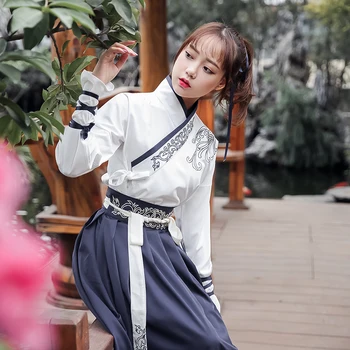 Hanfu moterų kostiumai, Kinų stiliaus, elegantiškas, kovos menų, teatro spektaklis drabužiai