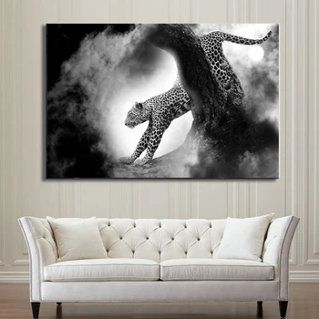 HD Cheetah Leopard Šiaurės Plakatai ir Spausdina Juoda Balta Gyvūnų Sienos Meno Tapybos Drobės Sienos Nuotrauka už Kambarį Namų Dekoro