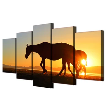 HD Spausdinami saulę, gyvūnų, arklių Tapybos Drobė Spausdinti kambario dekoro spausdinti plakato nuotrauką drobė Nemokamas pristatymas/ny-4409