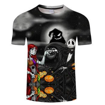 Helovinas Šalis 3D Print T shirt Vyrai T-shirt Prekės Viršūnes Tee Streetwear Vasaros trumpomis Rankovėmis marškinėlius, O-kaklo Lašas Laivas ZOOTOP LOKYS