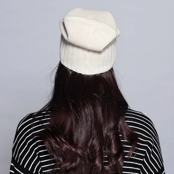 HF17 TOPRINCESS Mados Žiemos Dangteliai, Moterų Vilnos Megzti Beanie Skrybėlių Dizaineris Naujos Grotelės Medvilnės Megztos Kepurės Moterų Skullies