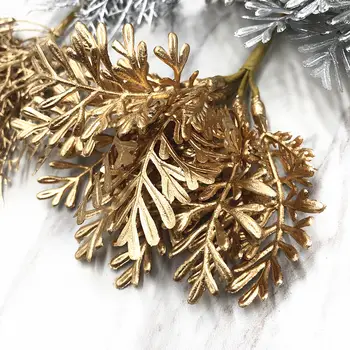 HINDJEF 10vnt dirbtinės snaigės puokštė modeliavimas augalų žolės galvą namo vainikas apdaila, vestuvės, Kalėdos, scrapbooking 