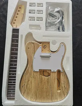 Hytele elektrinė gitara priėmimo komplektas tamsintas Klevas dribsnis liepsna modelis Klevas elektrinė gitara medžiagų derinys priedai