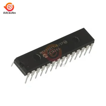 I2C IIC MCP23017-E/SP CINKAVIMAS-28 MCP23017 16-Bitų I/O Expander IC Chip Originalus Integruotos plokštės