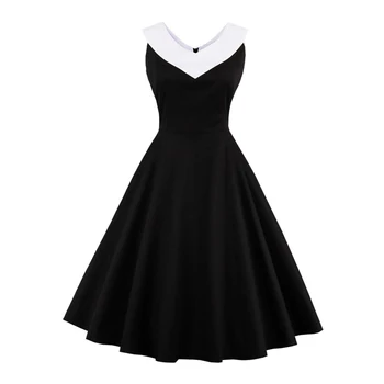 Iki 2017 m. Vasaros Suknelė 1950 Audrey Hepburn Stiliaus Vintage Suknelė Moterims Rockabilly Sūpynės Šalis Suknelė Feminino Vestidos