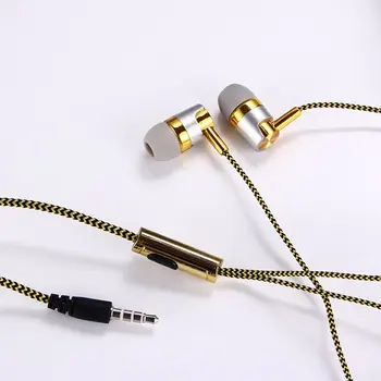 In-ear Mobiliojo Telefono Ausinių Laidus Kontrolės Klausytis Muzikos, 3.5 MM Sąsaja laisvų Rankų įranga Su Mikrofono Funkcija