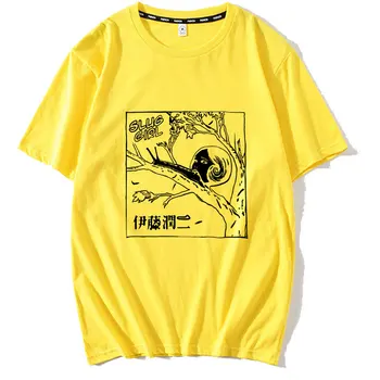 Japonija, Anime, Manga Gėlių Junji Ito T-Marškinėliai Trumpomis Rankovėmis Unisex Balta Vasaros Prarasti Viršūnes Nauja 2020 M. Vasarą Vyrams, Atsitiktinis Marškinėliai