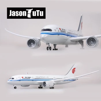 JASON TUTU 43cm Dervos Diecast 1:130 Masto Kinijos oro Boeing B787 Plokštumos Modelio Lėktuvo Modelio Orlaivių su Light & Varantys Lėktuvai