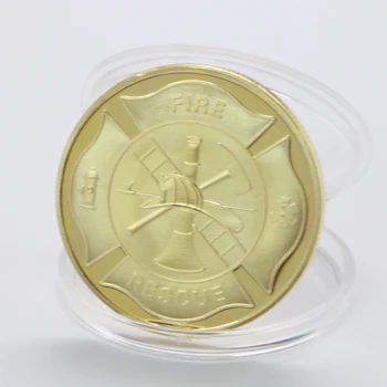 JAV Vėliava Pareigą Pagerbti Priešgaisrinės Gelbėjimo Aukso Monetos Ugniagesiai Atminimo Iššūkis Monetos Medalis Kolekcines, dovanos