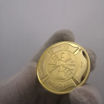 JAV Vėliava Pareigą Pagerbti Priešgaisrinės Gelbėjimo Aukso Monetos Ugniagesiai Atminimo Iššūkis Monetos Medalis Kolekcines, dovanos
