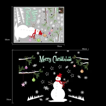 Kalėdiniai Langų Lipdukai Santa Claus Nuimamas PVC Kalėdų Eglutė 