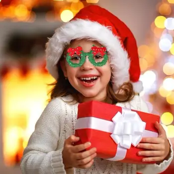 Kalėdiniai Papuošalai, Akiniai Suaugusių Vaikų Šalis Žaislai, Kalėdų Senį Tika Akinius Festivalis Apdaila