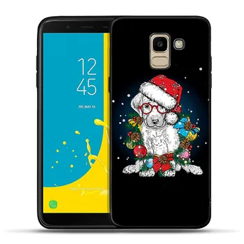 Kalėdų Animacinių Filmų Silikoninis Telefono Dėklas Samsung Galaxy J3 Skyrius J5 J7 2016 2017 J2 Pro 2018 J4 J6 Plius J8 2018 Etui Elnias Sniego