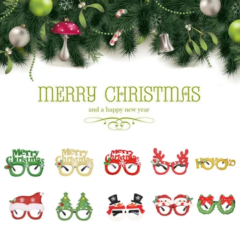 Kalėdų Dekoracijos Akinių Stiklai Santa Sniego Suaugusiems, Vaikams, Dovanų Džiaugtis Kalėdų Papuošalų, Žaislų Dekoro Namų Suknelė Iki