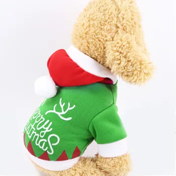 Kalėdų drabužius, šunų, kačių, naminių drabužių rudens ir žiemos, nauja žalia atostogų drabužius vidutinio šunys