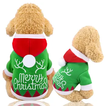 Kalėdų drabužius, šunų, kačių, naminių drabužių rudens ir žiemos, nauja žalia atostogų drabužius vidutinio šunys