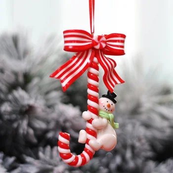 Kalėdų Eglutė Kalėdų Senelis Pakabukas Sniego Saldainiai Cukranendrių Ornamentu Kalėdų Medžio Apdaila Ornamentu Naujųjų Metų Šaliai Dekoro