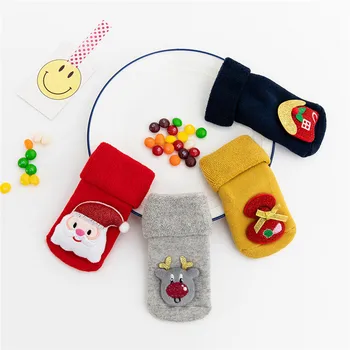 Kalėdų kūdikių kojinės Bamblys Vaikams, kūdikių Berniukų, Mergaičių Kalėdų Senio Elnias Anti-Slip Megztas Šiltas Kojinės #3N08