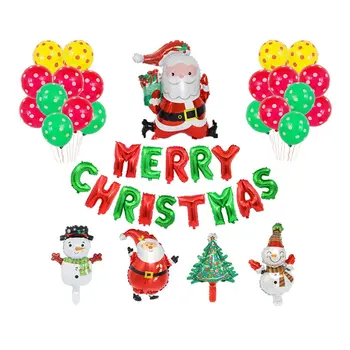 Kalėdų Mall Apdailos Aliumininiai Balionai, Kalėdų Senelis, Kalėdų Medžio Sniego Aliuminio Folija Balionai