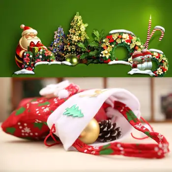 Kalėdų Saldainių Maišeliai, Dovanų Gydyti Krepšiai Papuošalai Super Mielas Kalėdų Senelio Saldainių Krepšiai