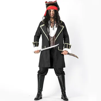 Kapitonas piratai karibų jūros Piratas Jack Sparrow fantasia Suaugusiųjų Cosplay Fancy Dress Karnavalas Helovyno Cosplay Kostiumų Moterys Vyrai