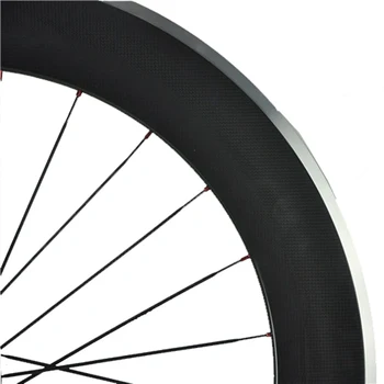 Karšto pardavimo Lydinio anglies ratų kniedė, skirta kelių dviratį aširačio 80mm dviračio rato 700C anglies ratų