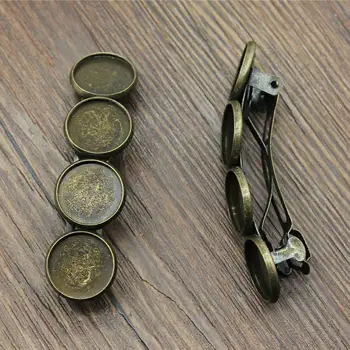Karšto Pardavimo Turas Stiklo Cabochon Tinka 22mm Vario Staigius Plaukų Clips Staigius Bazės Nustatymo 