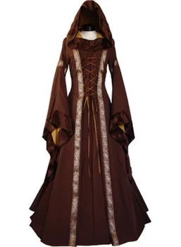 Karšto Renesanso Moterų Kostiumas Viduramžių Mergautinė Išgalvotas Cosplay Per Dress helovinas kostiumai moterims Viktorijos Suknelė, Kostiumas