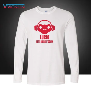 Karšto žaidimą ŽIŪRĖTI PER DJ LUCIO įgūdžių logotipas priting Gane sirgalių marškinėliai įvairių spalvų medvilnės laisvus drabužius vyriški ilgomis rankovėmis T