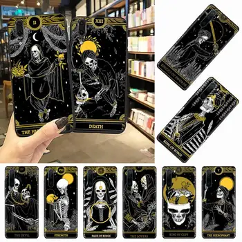 Kaukolė Taro grim Reaper kortelė, Telefono dėklas, Skirtas Huawei honor Mate P 10 20 30 40 Pro 10i 9 10 20 8 x Lite