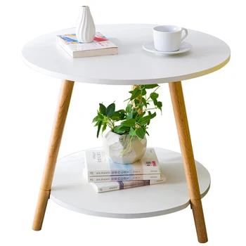 Kavos staliukas lovos, sofa pusėje stalo paprastas nedidelis apvalus stalas mažas žurnalinis staliukas, paprasta kampe kelis Nordic small lentelė