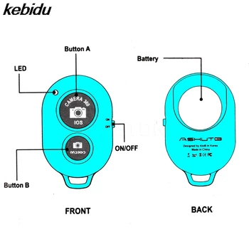 Kebidu Naujausias Smart Bluetooth Laikmatis Fotoaparato Užrakto Nuotolinio valdymo pultelis skirtas iPhone Samsung s4 s5 HTC, Sony Z2 iOS