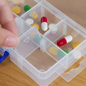 Kelionės Nešiojamų Medicina Tablečių dėžutės Lauko Pirmosios Pagalbos Rinkinys Saugojimo Nuimamas Papuošalų dėžutė Rinkinio, Vežančių 7Days Taškų Narkotikų Gauti Dėžutę