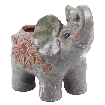 Keramikos Mini Dramblys Kaktusai Sultingi Augalų Puodą Gėlės Sodinamoji Sodo Namų Dekoro